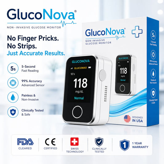 GlucoNova - Non-Invasive Blood Glucose Monitor – 5 Seconds / 99% Accuracy
